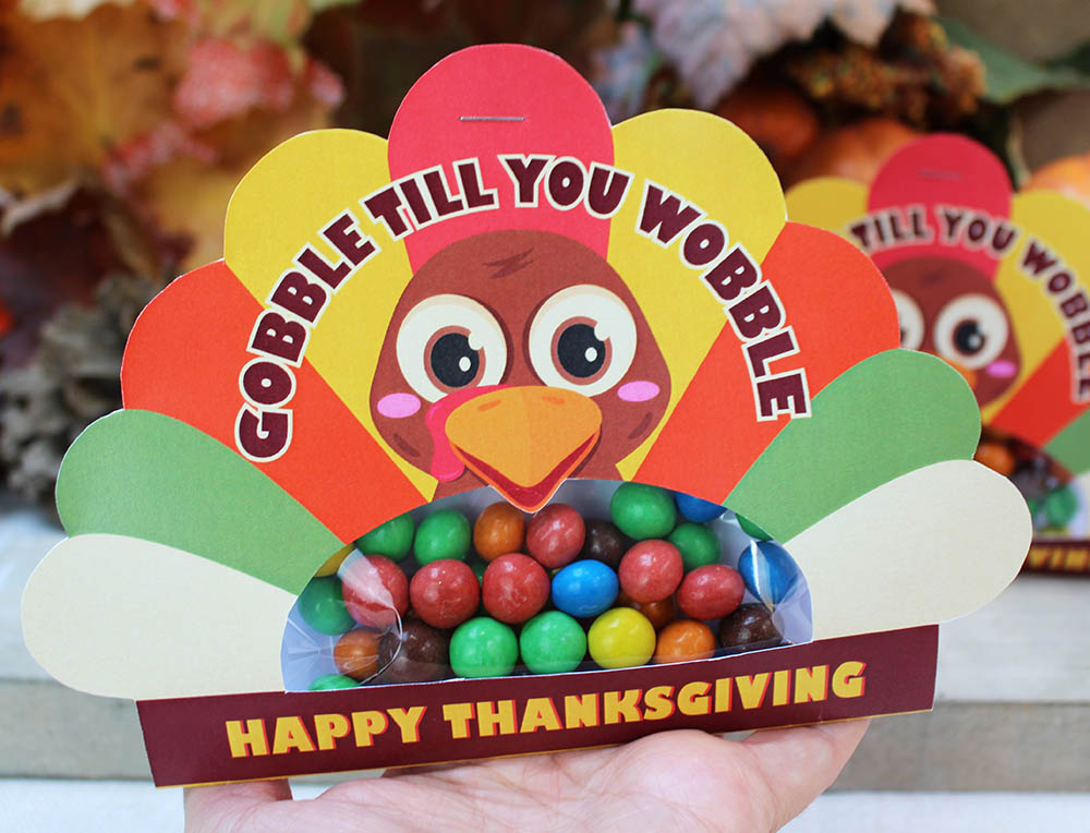 printable thanksgiving turkey party favor
